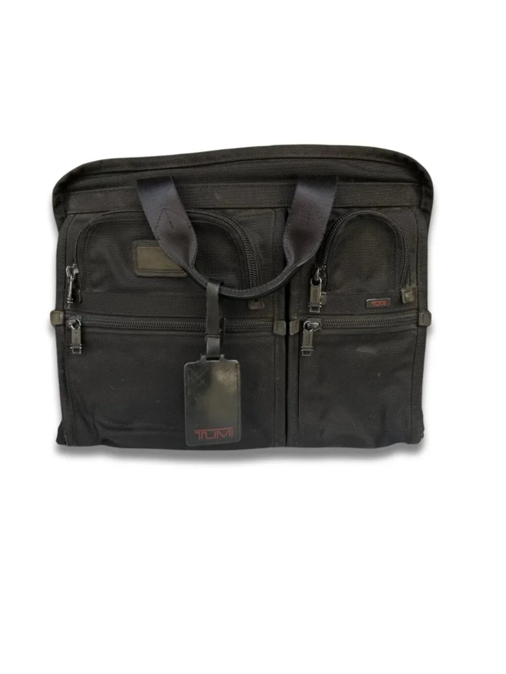 Tumi Alpha Black Expandable Organizer Laptop Briefcase With Multiple Compartment